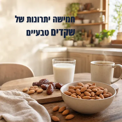חמישה יתרונות בריאותיים של שקדים